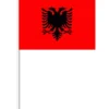 Albansk Papirflag på Pind, 27 x 20 cm