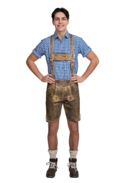 Antik Lysebrune Lederhosen