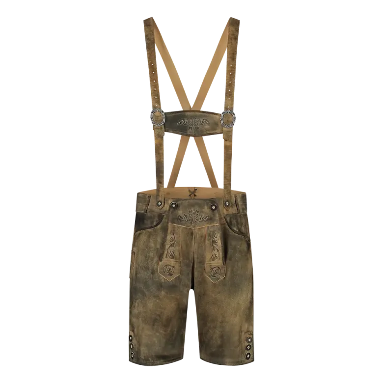 Antik Lysebrune Lederhosen