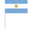 Argentinsk Papirflag på Pind, 27 x 20 cm