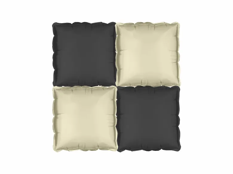 Backdrop Balloner Sort/Beige, Firkantede Ballon-Puder