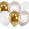Ballon Buket Med Bamser, Latex Balloner 30cm