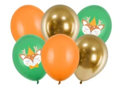 Ballon 30 cm, Dådyr, Mix (6 Stk.)