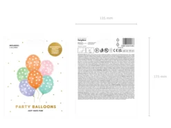 Ballon 30 cm, Dots, Mix (6 Stk.)