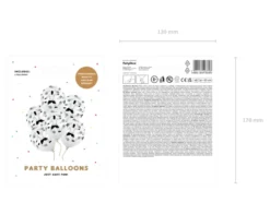 Ballon 30 cm, Fodboldspiller Og Fodbolde, Pastel Pure Hvid (6 Stk.)