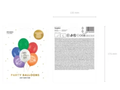 Ballon 30 cm, Happy Birthday To You, Mix (6 Stk.)
