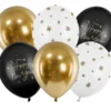 Ballon 30 cm, Happy New Year, Mix (6 Stk.)