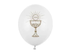 Ballon 30 cm, Ihs, Pastel Pure Hvid (6 Stk.)