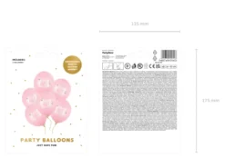 Ballon 30 cm, Mom To Be, Pastel Pale Pink (6 Stk.)