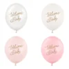 Ballon 30 cm, Welcome Baby, Pink Mix (50 Stk.)