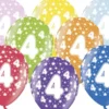 Balloner med tallet 4 (30cm.)