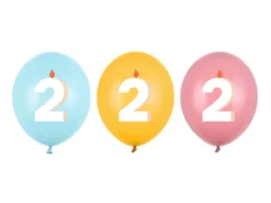 Ballon Med Tal 30 cm, 2, Mix (50 Stk.)