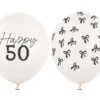 Ballon Med Tal 30 cm, 50, Pastel Off-Hvid (50 Stk.)