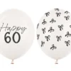 Ballon Med Tal 30 cm, 60, Pastel Off-Hvid (50 Stk.)