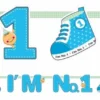 Banner med 1 tal - dreng