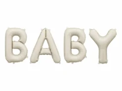 Beige "BABY" Ballon Sæt