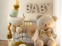 Beige "BABY" Ballon Sæt