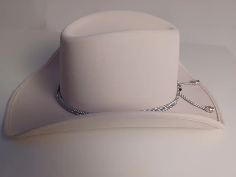 Beige Cowboy Hat i "Ruskind"