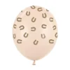 Beige Hestesko Balloner, 6 stk.
