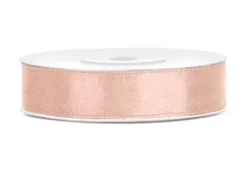Beige Satinbånd "Light Peach", 12 mm