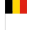 Belgisk Papirflag på Pind, 27 x 20 cm