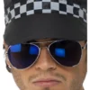 Blå aviator briller