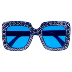 Blå Bling Bling Brille
