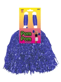 Blå Glitter Pompoms