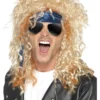 Blond 80'er Rockstjerne Hår, Paryk Kit