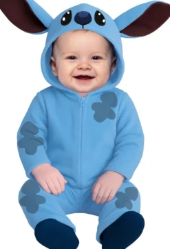 Blåt Alien Baby Kostume – Heldragt med Hætte og Lynlås (12–24 mdr.)