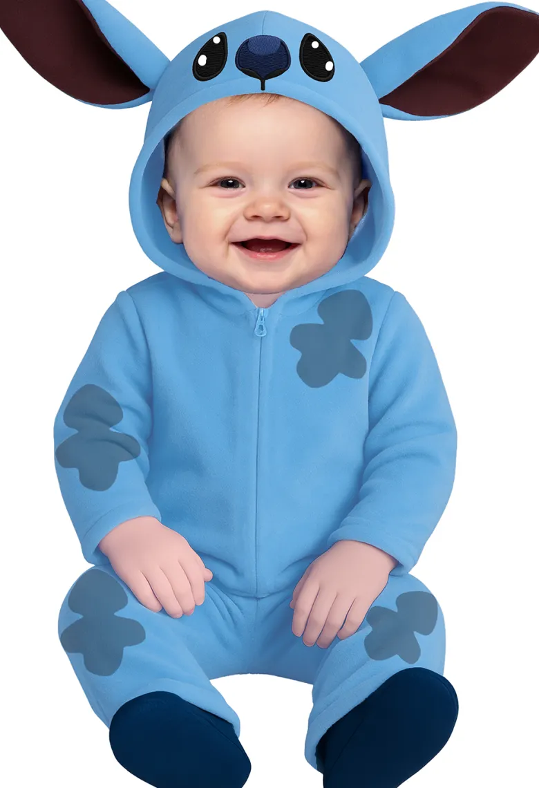 Blåt Alien Baby Kostume – Heldragt med Hætte og Lynlås (12–24 mdr.)