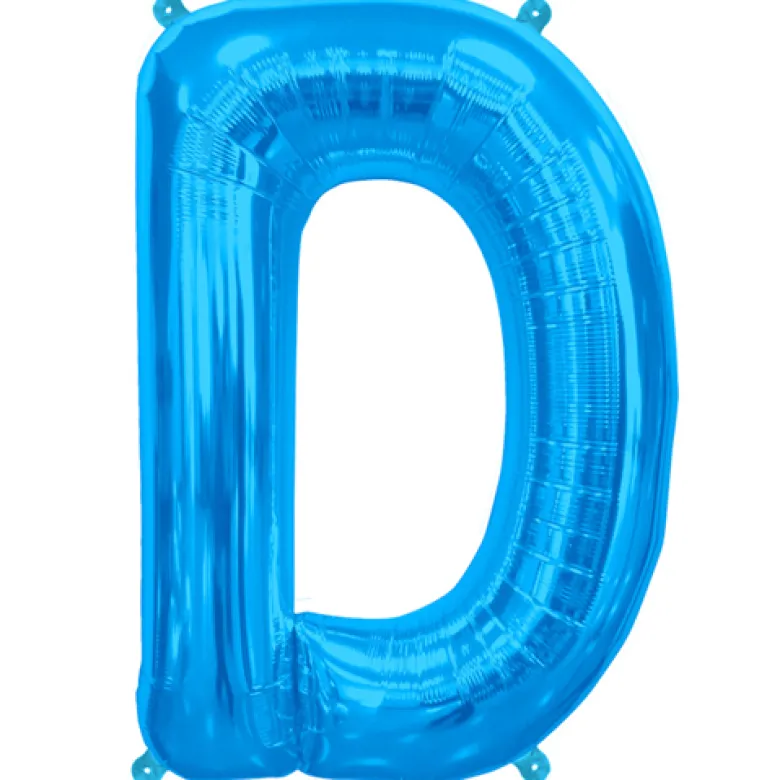 Blåt Folie Bogstav "D"