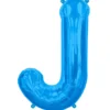 Blåt Folie Bogstav "J"