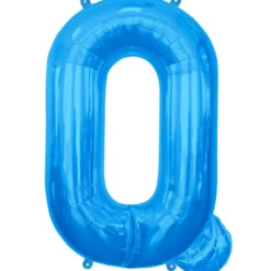 Blåt Folie Bogstav "Q"