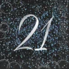 Blue Glitz '21 År' Servietter