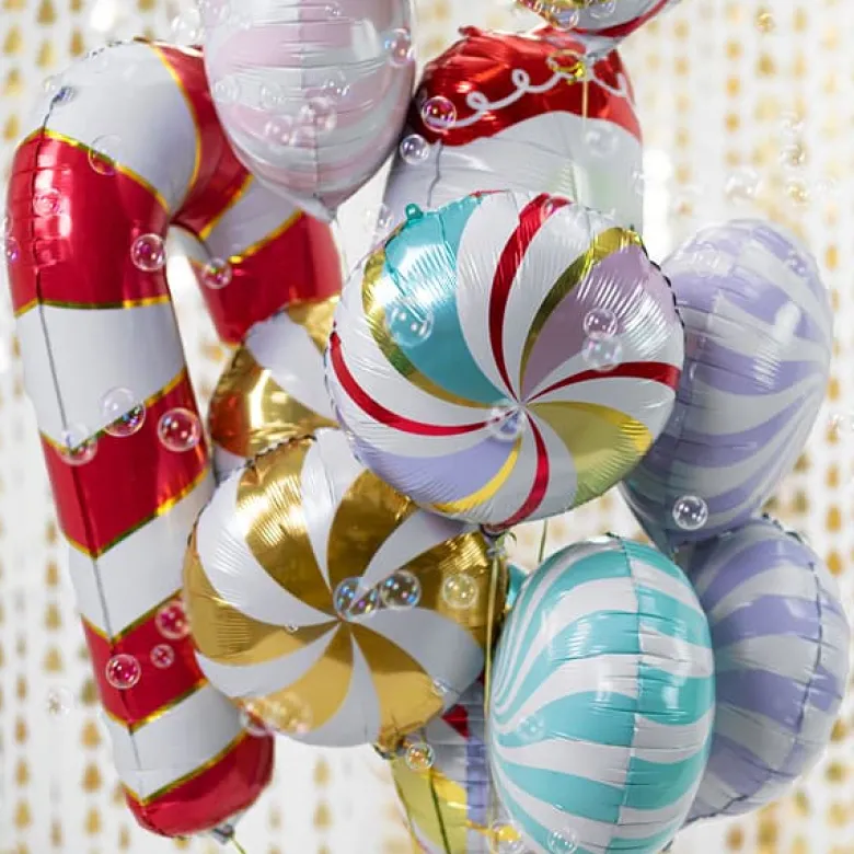 Bolsjestribet Ballon, Pastel - 35 cm