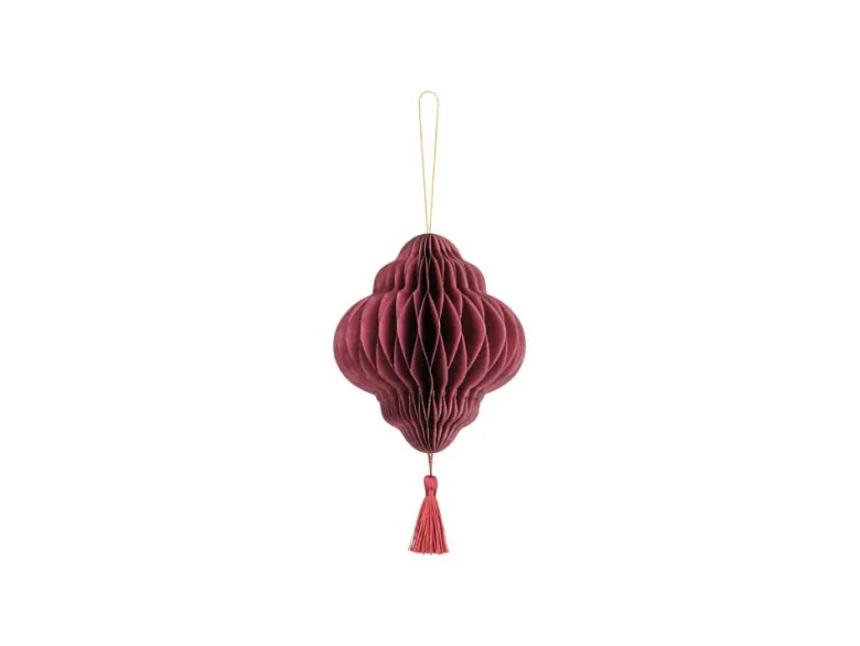 Bordeaux Lanterne Juleornament, 12 x 15 cm
