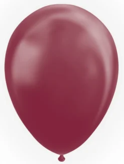 Bordeaux Metallic Latex Balloner 30 cm, 10 stk