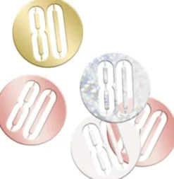 Bordkonfetti 80 År - Happy BDAY Rosegold Glitz