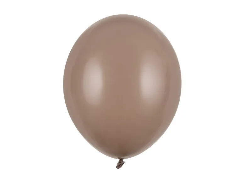 Brune Balloner "Cappuccino" 30 cm, 10 stk.