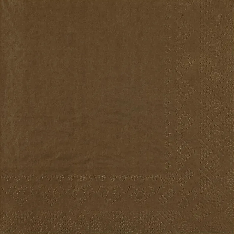 Brune Frokostservietter 33 x 33 cm, 25 stk.