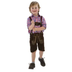 Brune Lederhosen i Ægte Læder, Til Børn