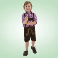 Brune Lederhosen i Ægte Læder, Til Børn