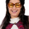 Brun 70'er Brille m/Gult Glas
