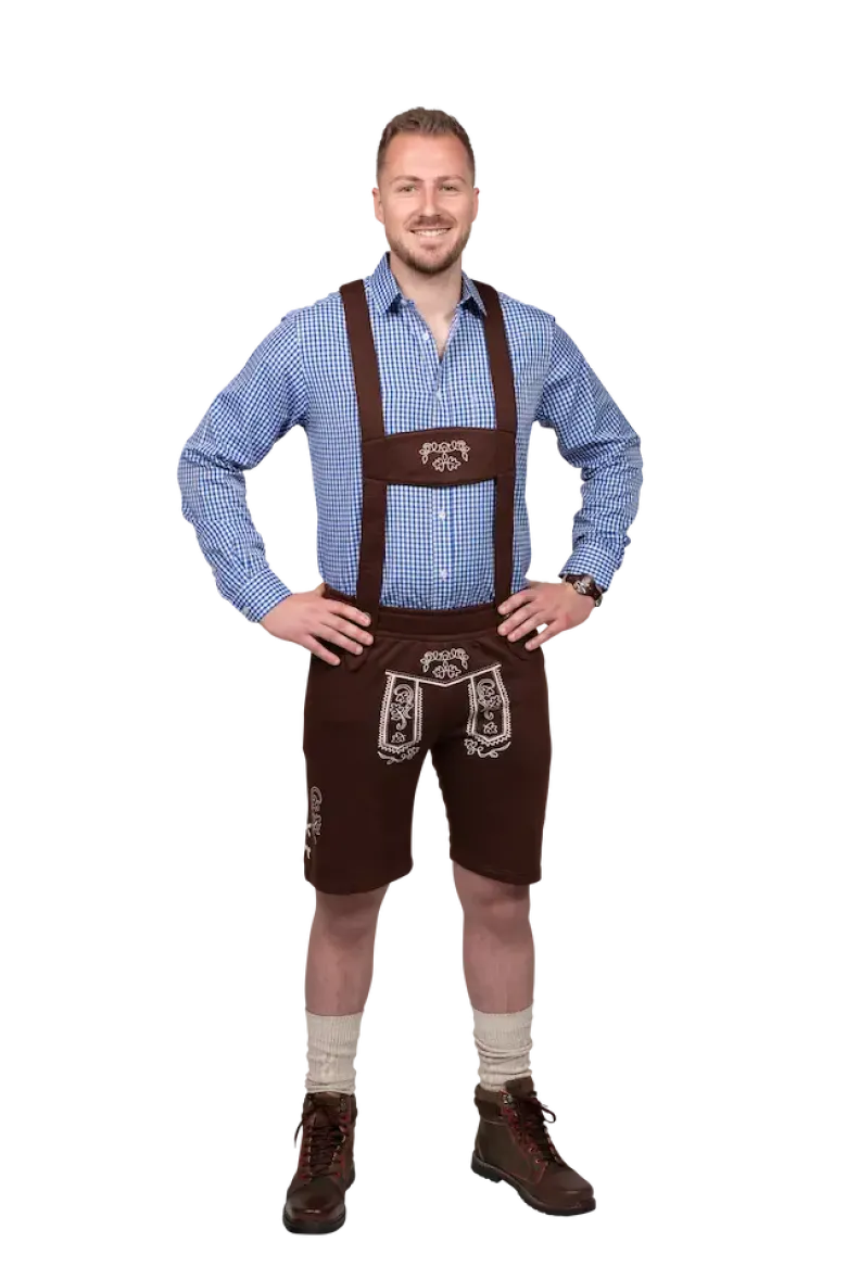 Brune Tyrolerbukser m/Seler