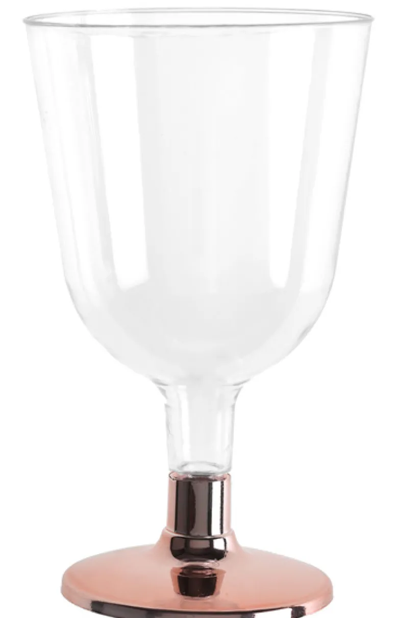 Buttet Vinglas m/Rosegold Fod 15cl, 6 stk.
