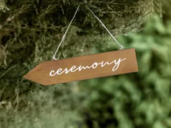 Ceremoni Skilt i Træ