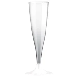 Champagneglas m/Hvid Fod 14cl, 10 stk.