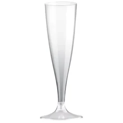 Champagneglas m/Hvid Fod 14cl, 10 stk.
