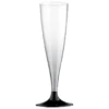 Champagneglas m/Sort Fod 14cl, 10 stk.